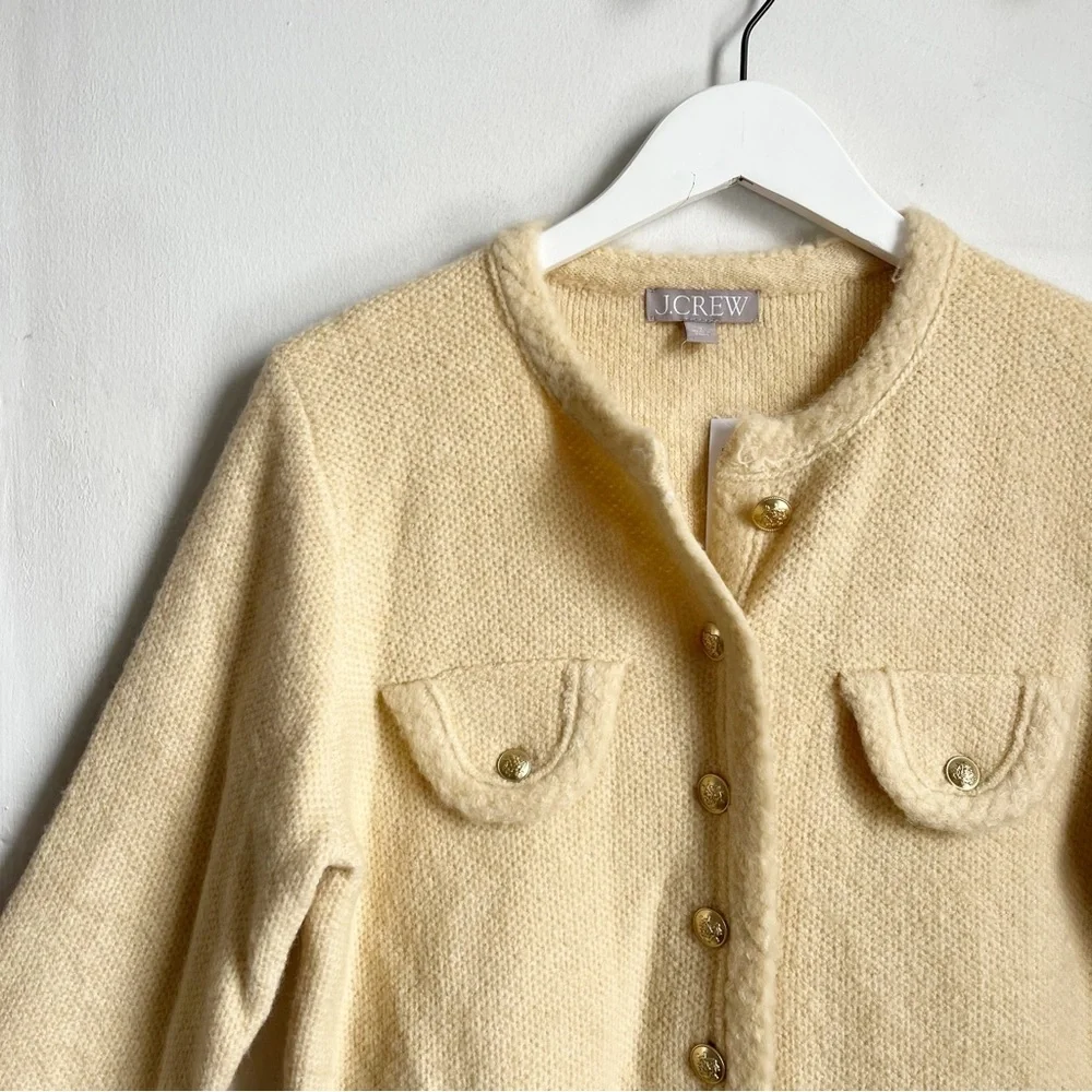 J Crew Textured Sweater Lady Jacket